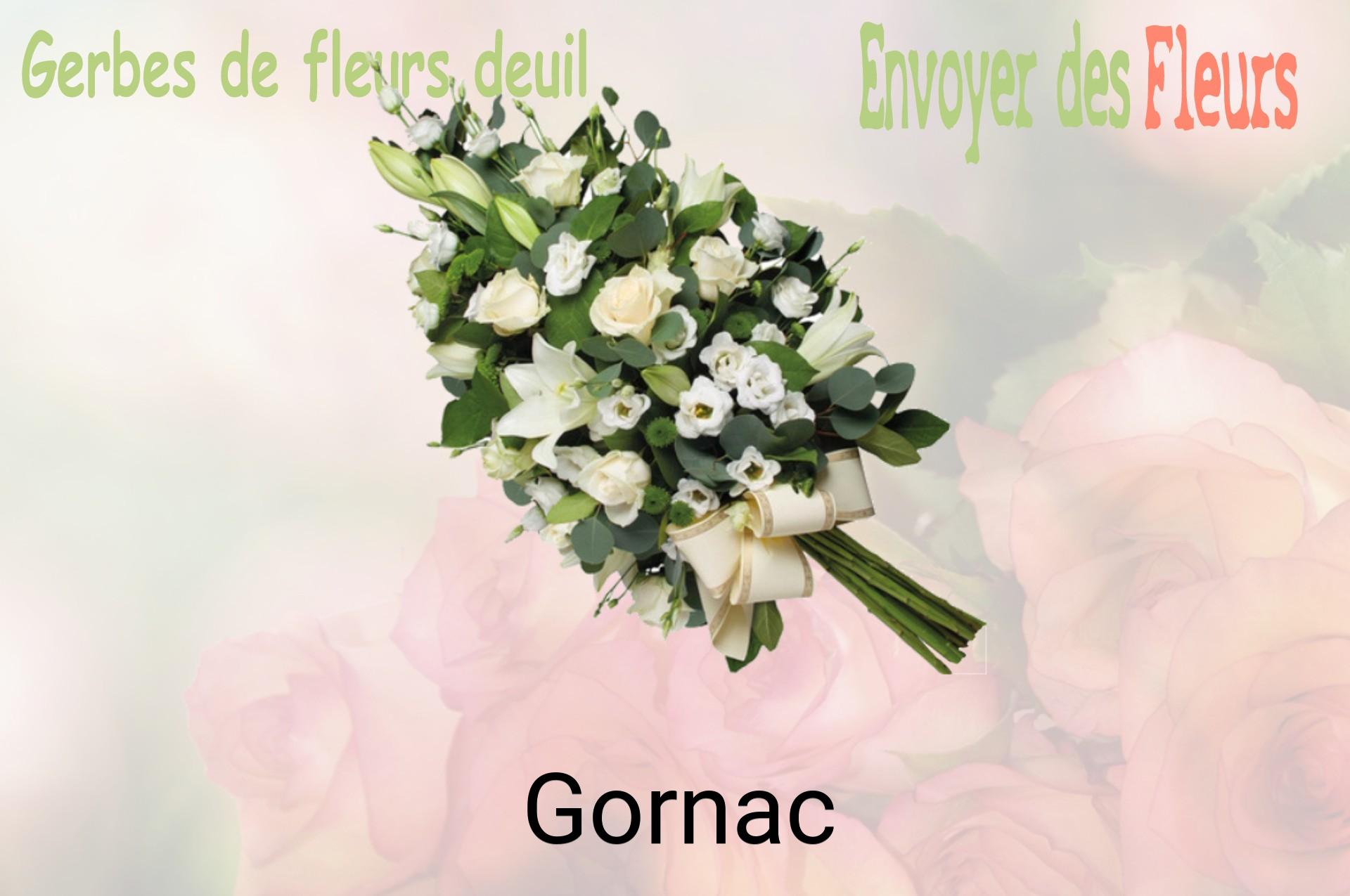Gerbe de fleurs de deuil livrée à Gornac